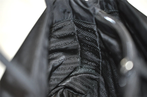 Authentic PRADA TESSUTO CITY Vintage Nylon Hand Bag B3864 Black 0010J