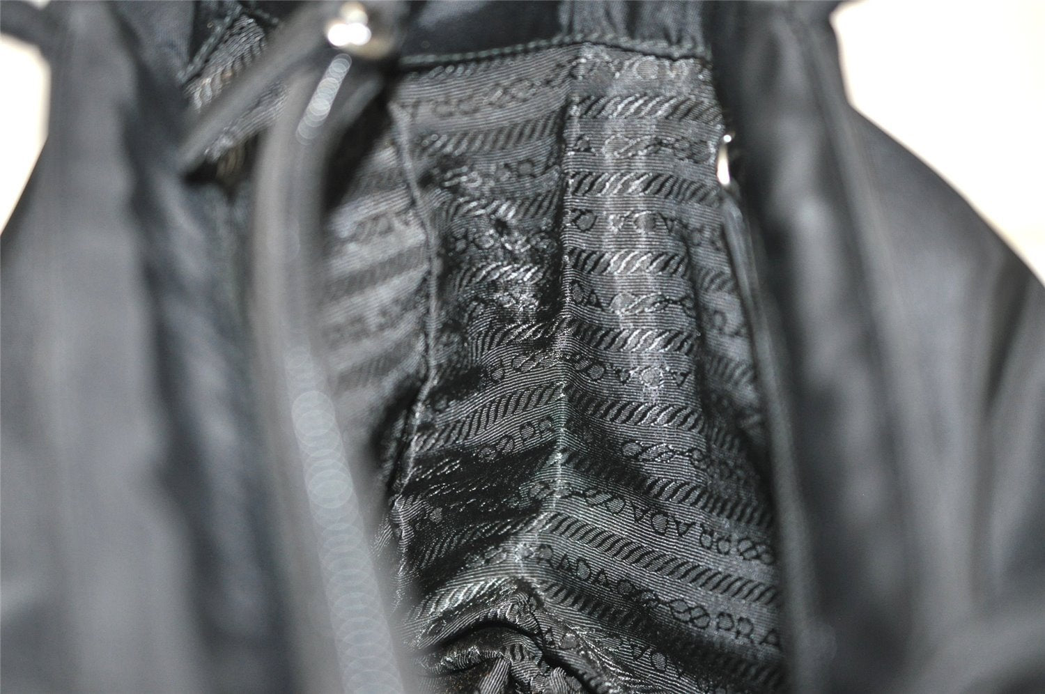 Authentic PRADA TESSUTO CITY Vintage Nylon Hand Bag B3864 Black 0010J