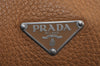 Authentic PRADA Vintage Leather Nappa Shoulder Hand Bag Brown 0011J