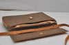 Authentic GUCCI Micro GG PVC Leather Shoulder Cross Clutch Bag Brown Junk 0011K