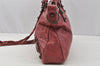 Authentic BALENCIAGA Classic The First 2Way Hand Bag Leather Wine Red 0012J