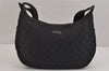 Authentic GUCCI Shoulder Cross Body Bag GG Canvas Leather 122790 Black 0012K