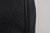 Authentic GUCCI Shoulder Cross Body Bag GG Canvas Leather 122790 Black 0012K
