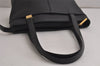 Authentic BURBERRY Vintage Leather Shoulder Hand Bag Purse Black 0013K