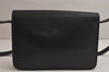 Authentic Christian Dior Shoulder Cross Body Bag Purse Leather Black 0014K