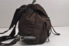 Authentic PRADA Vintage Nylon Tessuto Enamel Drawstring Backpack Brown 0015K