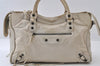 Authentic BALENCIAGA Classic The City 2Way Hand Bag Leather 115748 White 0017J