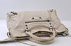 Authentic BALENCIAGA Classic The City 2Way Hand Bag Leather 115748 White 0017J