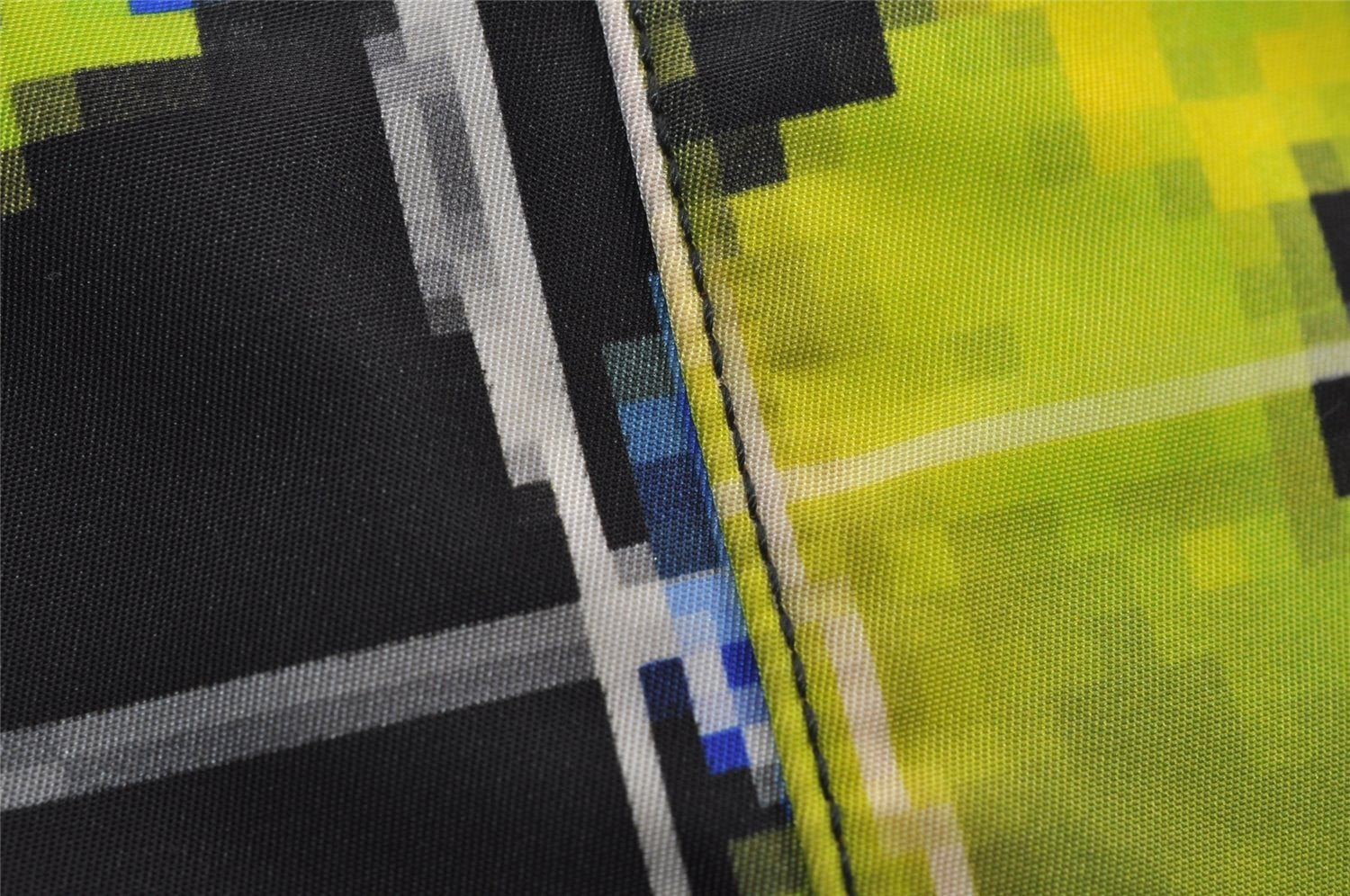 Authentic PRADA Weather Map Nylon Tessuto Leather Shoulder Tote Bag Black 0018J