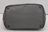 Authentic PRADA Vintage Nylon Tessuto Leather 2Way Shoulder Tote Bag Gray 0019J