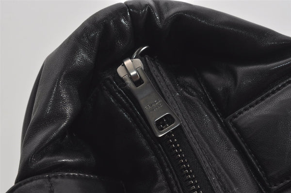 Authentic PRADA Vintage Nylon Tessuto Leather 2Way Shoulder Tote Bag Gray 0019J