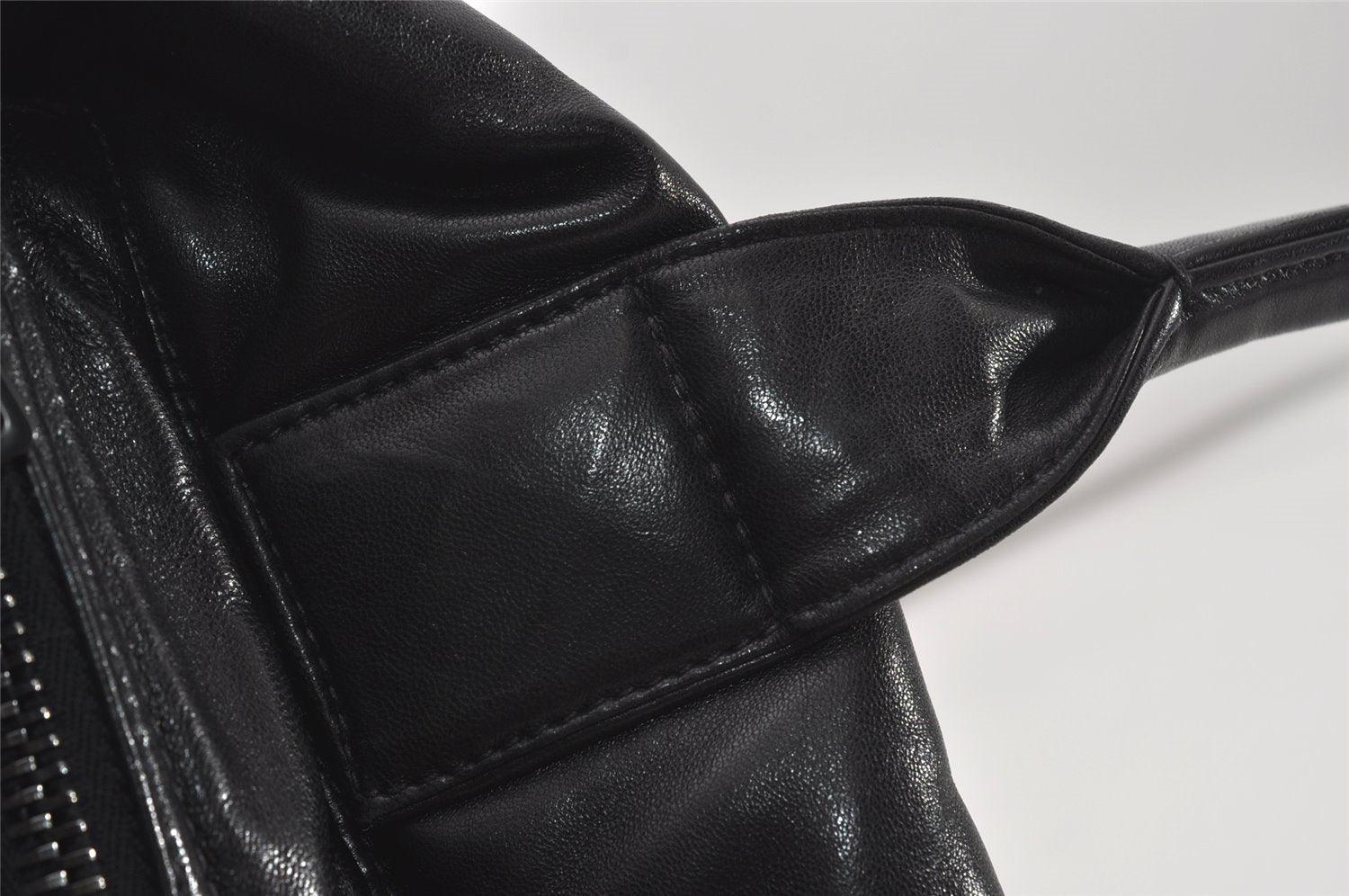 Authentic PRADA Vintage Nylon Tessuto Leather 2Way Shoulder Tote Bag Gray 0019J