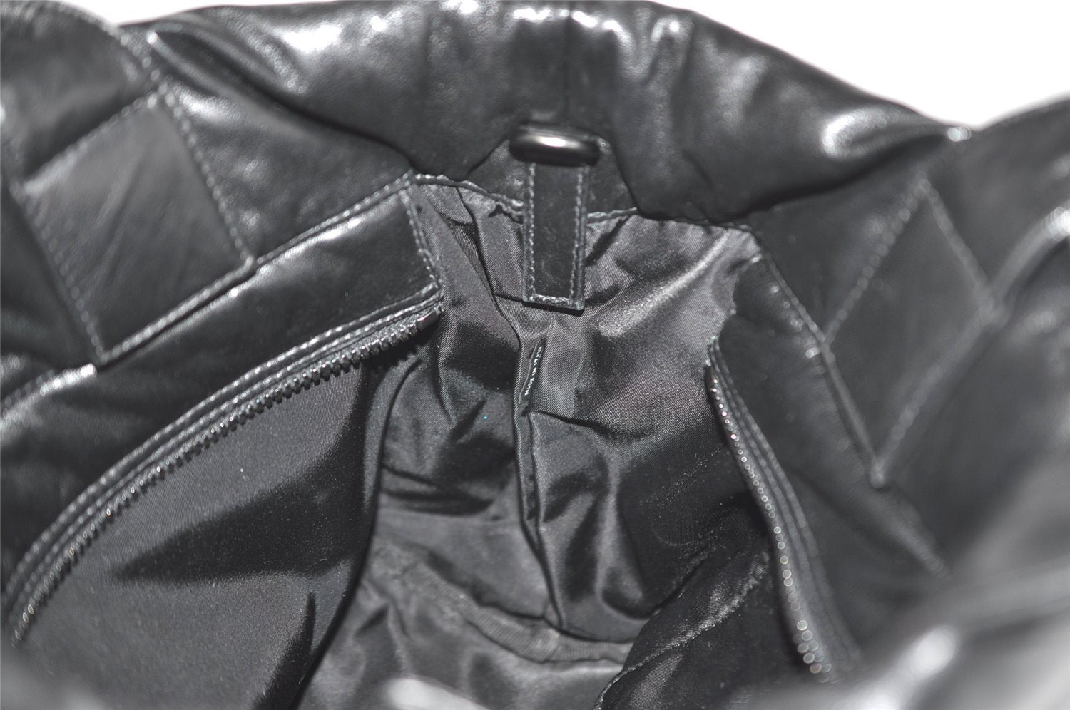 Authentic PRADA Vintage Nylon Tessuto Leather 2Way Shoulder Tote Bag Gray 0019J