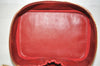 Authentic CHANEL Caviar Skin Vanity Cosmetic Hand Bag Purse Red CC 0021J