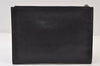 Authentic SAINT LAURENT Star Clutch Bag Pouch Leather 397295 Black YSL 0022J