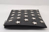 Authentic SAINT LAURENT Star Clutch Bag Pouch Leather 397295 Black YSL 0022J