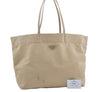 Authentic PRADA Vela Nylon Tessuto Leather Shoulder Tote Bag 1BG107 Beige 0024K