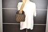 Authentic FENDI Vintage Zucca Hand Bag Purse Nylon Leather Brown 0026J