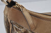 Authentic GUCCI Abbey GG Crystal Shoulder Bag GG PVC Leather 190525 Gold 0026K