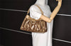 Authentic GUCCI Abbey GG Crystal Shoulder Bag GG PVC Leather 190525 Gold 0026K