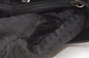 Authentic PRADA Vintage Leather Plastic Hand Bag Black 0027K