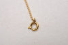 Authentic Christian Dior Gold Tone Chain Rhinestone Pendant Necklace CD 0028J