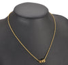 Authentic Christian Dior Gold Tone Chain Rhinestone Pendant Necklace CD 0029J