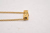 Authentic Christian Dior Gold Tone Chain Rhinestone Pendant Necklace CD 0029J