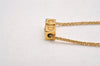 Authentic Christian Dior Gold Tone Chain Rhinestone Pendant Necklace CD 0029J