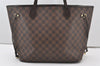 Authentic Louis Vuitton Damier Neverfull MM Shoulder Tote Bag N51105 LV 0030J