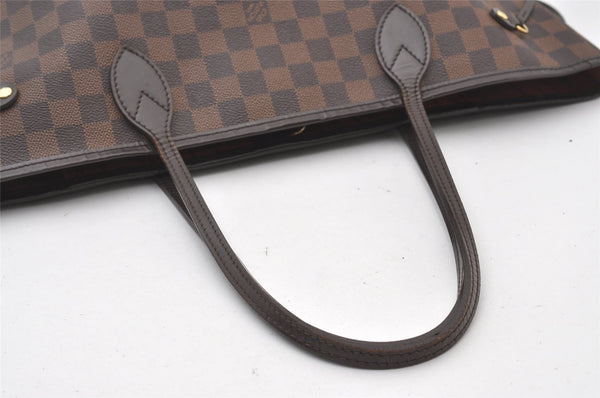 Authentic Louis Vuitton Damier Neverfull MM Shoulder Tote Bag N51105 LV 0030J