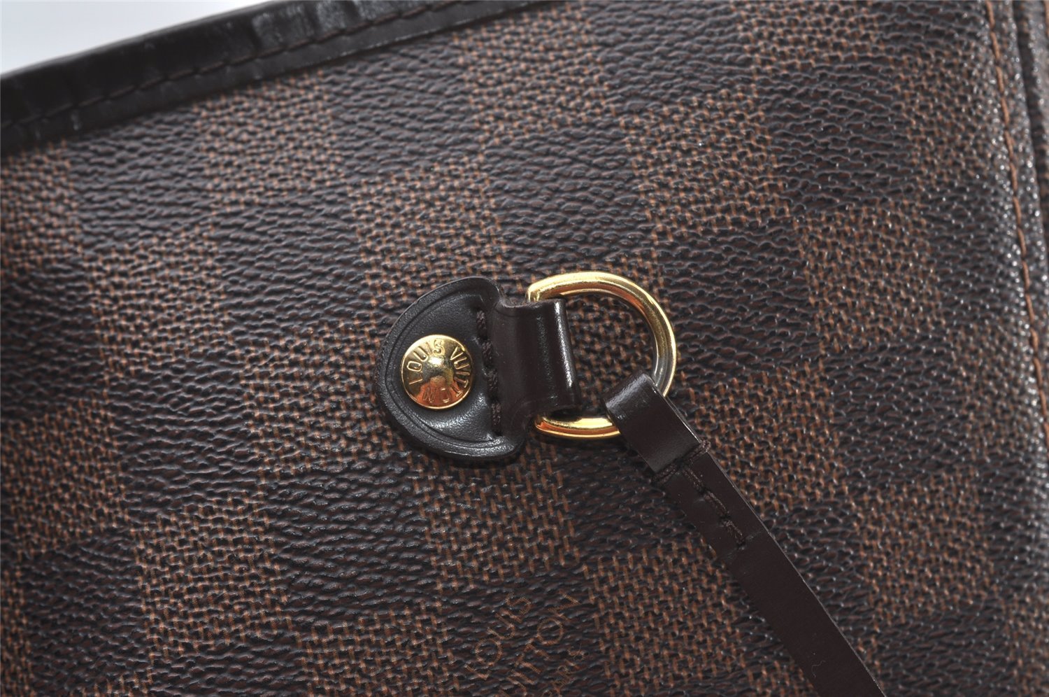 Authentic Louis Vuitton Damier Neverfull MM Shoulder Tote Bag N51105 LV 0030J
