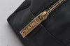 Authentic CHANEL New Travel Line Shoulder Hand Bag Nylon Leather Black 0033J