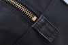 Authentic CHANEL New Travel Line Shoulder Hand Bag Nylon Leather Black 0033J