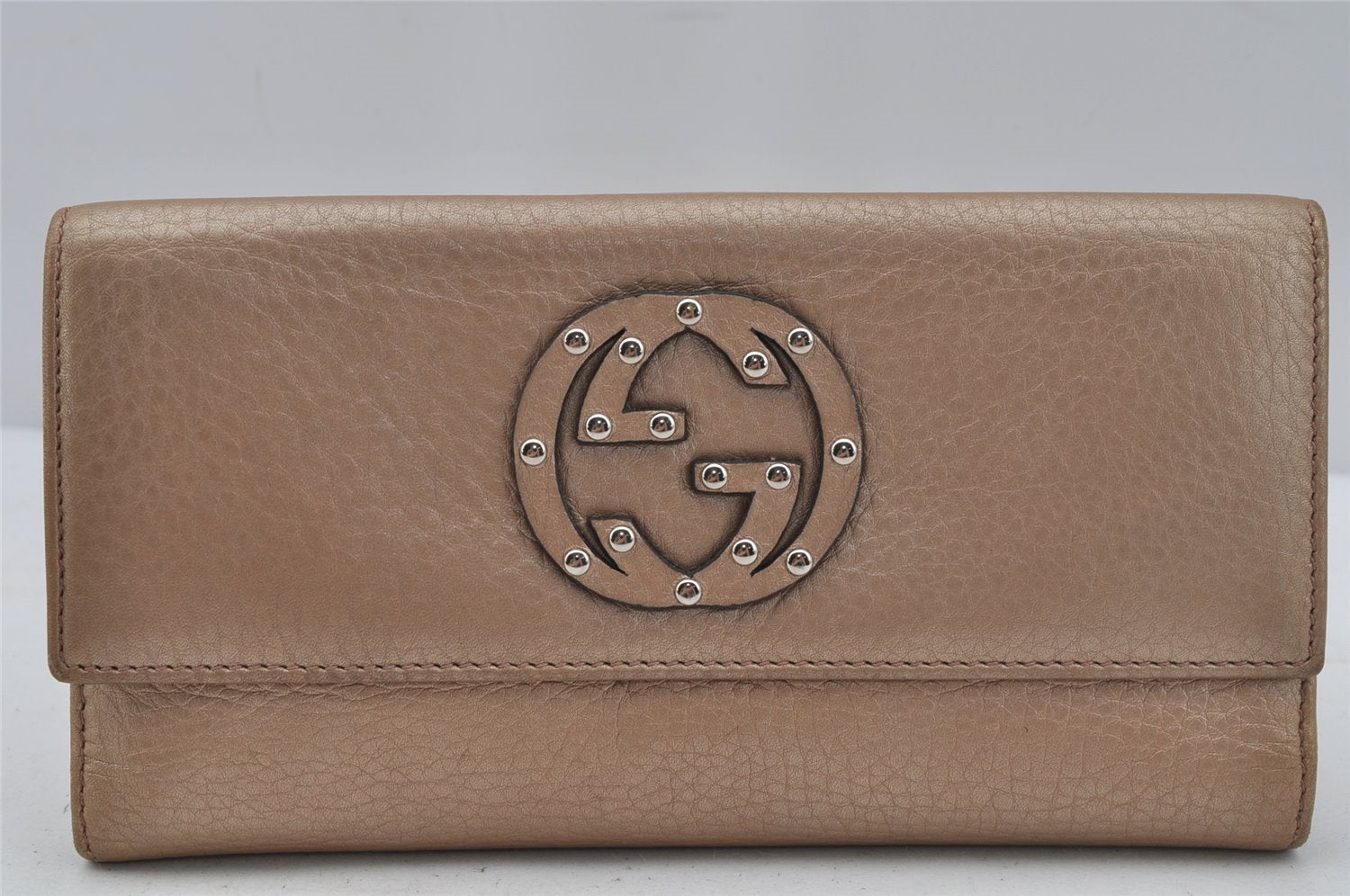 Authentic GUCCI Interlocking G Long Wallet Purse Leather 231843 Beige 0034J