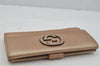 Authentic GUCCI Interlocking G Long Wallet Purse Leather 231843 Beige 0034J