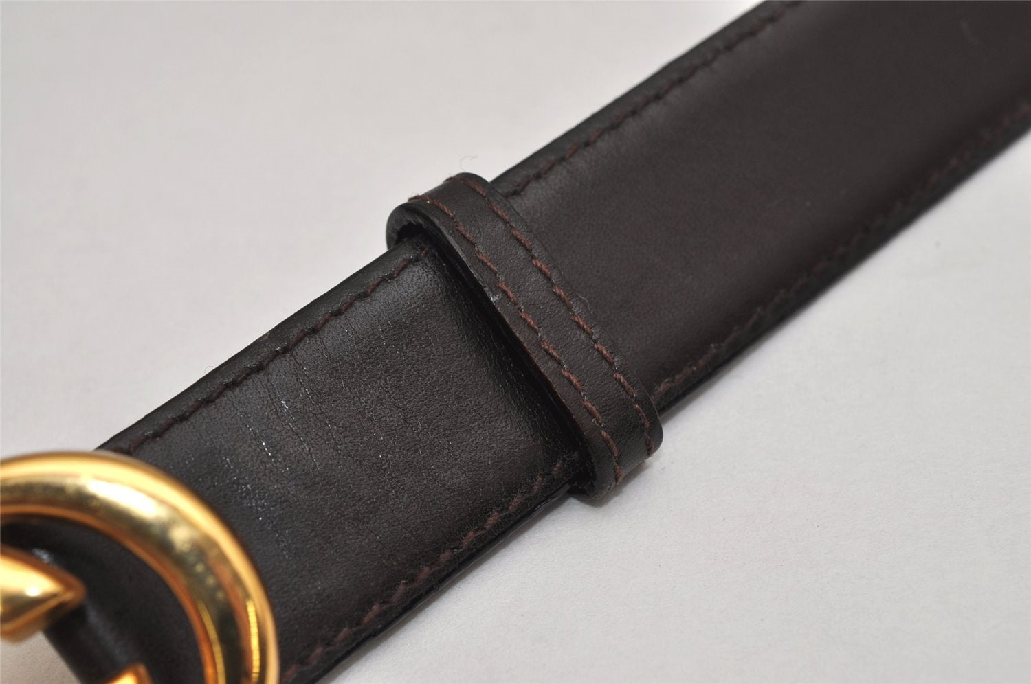 Authentic GUCCI Vintage Belt Leather Size 110cm 43.3