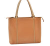 Authentic BURBERRY Vintage Leather Shoulder Tote Bag Orange Beige 0035K