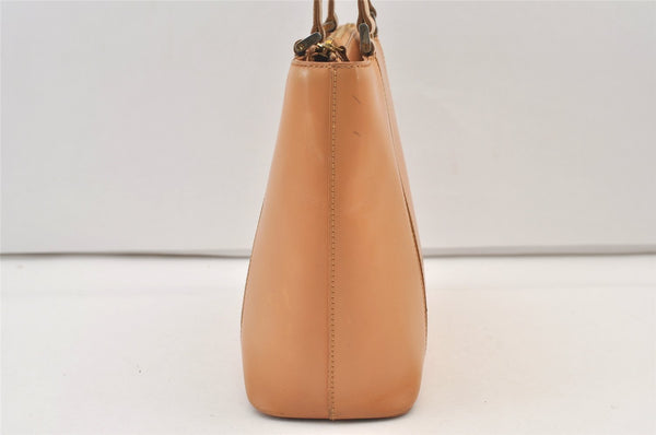 Authentic BURBERRY Vintage Leather Shoulder Tote Bag Orange Beige 0035K