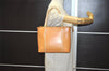Authentic BURBERRY Vintage Leather Shoulder Tote Bag Orange Beige 0035K