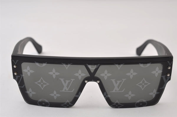 Authentic Louis Vuitton Monogram Sunglasses Waimea L Plastic Z1583E Black 0037J