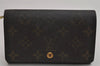 Auth Louis Vuitton Monogram Porte Monnaie Billets Tresor Wallet M61730 LV 0038K