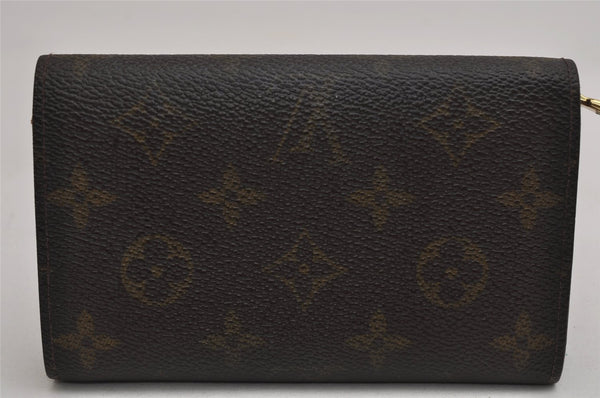 Auth Louis Vuitton Monogram Porte Monnaie Billets Tresor Wallet M61730 LV 0038K