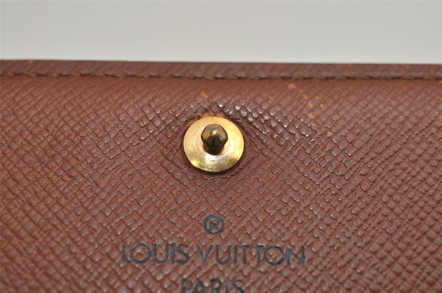 Auth Louis Vuitton Monogram Porte Monnaie Billets Tresor Wallet M61730 LV 0038K