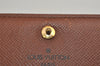 Auth Louis Vuitton Monogram Porte Monnaie Billets Tresor Wallet M61730 LV 0038K