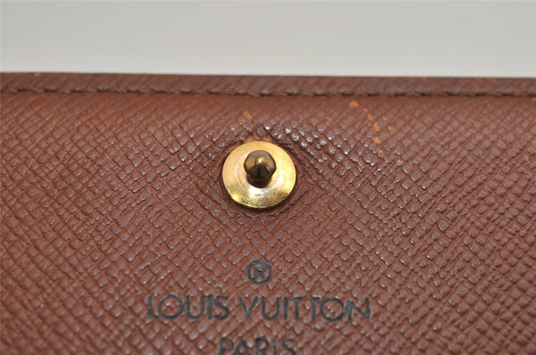 Auth Louis Vuitton Monogram Porte Monnaie Billets Tresor Wallet M61730 LV 0038K