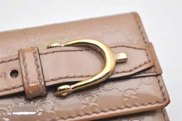 Authentic GUCCI Micro Guccissima 6 Key Case Holder GG Enamel 309759 Beige 0039K