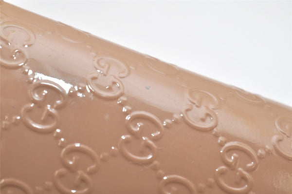 Authentic GUCCI Micro Guccissima 6 Key Case Holder GG Enamel 309759 Beige 0039K