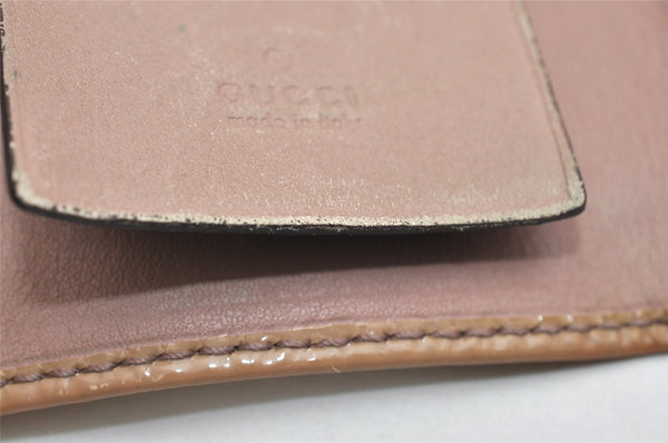 Authentic GUCCI Micro Guccissima 6 Key Case Holder GG Enamel 309759 Beige 0039K