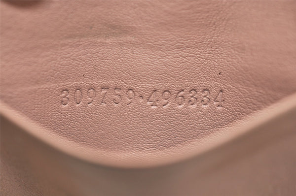 Authentic GUCCI Micro Guccissima 6 Key Case Holder GG Enamel 309759 Beige 0039K